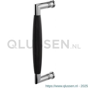 GPF Bouwbeslag RVS 4900.49C Ika deurgreep haaks 207x63/191 mm RVS gepolijst-ebben met enkel- en dubbelzijdige bevestiging GPF4 9004900C