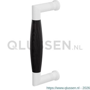 GPF Bouwbeslag ZwartWit 8310.62B Ika deurgreep haaks 157x60/141 mm wit-ebben met enkel- en dubbelzijdige bevestiging GPF83106200B