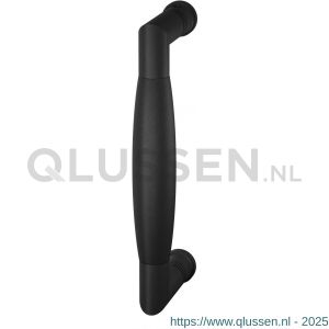 GPF Bouwbeslag ZwartWit 8305.61A Ika deurgreep haaks 130x60/114 mm zwart met enkel- en dubbelzijdige bevestiging GPF83056100A