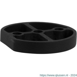 GPF Bouwbeslag ZwartWit 8731.61 verhogingsschijf voor GPF8730.61 rond 10x64 mm zwart GPF873161000