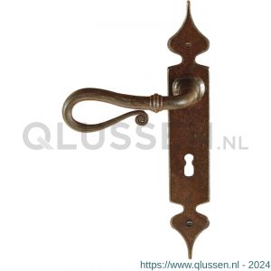 Utensil Legno FM015L deurkruk gatdeel op schild 260x40 mm blind linkswijzend roest TH7001570200