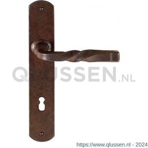 Utensil Legno FM026 M PC55 deurkruk op schild 245x40 mm PC55 met veer gepatenteerd systeem roest TH700267M132