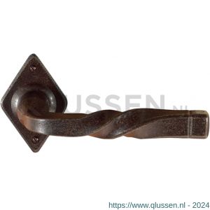 Utensil Legno FM027 M RSB deurkruk op rozet 70x45 mm met veer gepatenteerd systeem roest TH700277M100