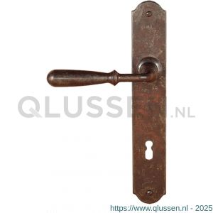 Utensil Legno FM030L M BB110 deurkruk gatdeel op schild 245x40 mm BB110 met veer gepatenteerd systeem linkswijzend roest TH700307M231