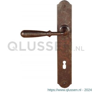 Utensil Legno FM030L M BB56 deurkruk gatdeel op schild 245x40 mm BB56 met veer gepatenteerd systeem linkswijzend roest TH700307M201