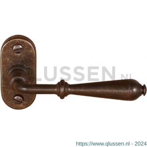 Utensil Legno FM311 M-STR RSB deurkruk op rozet 72x34 mm ovaal met veer roest TH703117M1S0