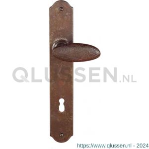 Utensil Legno FM335 M BB72 deurkruk op schild 245x40 mm BB72 met veer gepatenteerd systeem roest TH703357M111