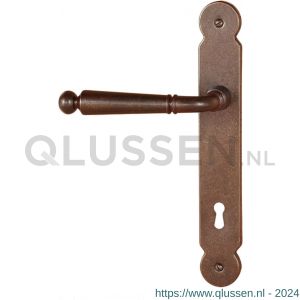 Utensil Legno FM380L M PC55 deurkruk gatdeel op schild 235x35 mm PC55 met veer linkswijzend roest TH703807M232