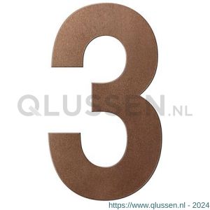 GPF Bouwbeslag Anastasius 9800.A2.0150-3 huisnummer 3 150 mm Bronze blend GPF9800A20150-3