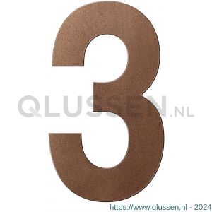 GPF Bouwbeslag Anastasius 9800.A2.0400-3 huisnummer 3 400 mm Bronze blend GPF9800A20400-3