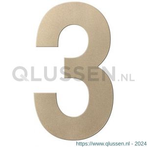 GPF Bouwbeslag Anastasius 9800.A4.0150-3 huisnummer 3 150 mm Champagne blend GPF9800A40150-3