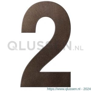 GPF Bouwbeslag Anastasius 9800.A1.0150-2 huisnummer 2 150 mm Dark blend GPF9800A10150-2