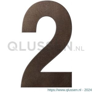 GPF Bouwbeslag Anastasius 9800.A1.0200-2 huisnummer 2 200 mm Dark blend GPF9800A10200-2