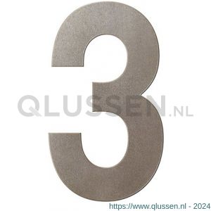 GPF Bouwbeslag Anastasius 9800.A3.0150-3 huisnummer 3 150 mm Mocca blend GPF9800A30150-3