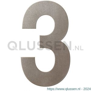 GPF Bouwbeslag Anastasius 9800.A3.0250-3 huisnummer 3 250 mm Mocca blend GPF9800A30250-3