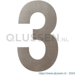 GPF Bouwbeslag Anastasius 9800.A3.0400-3 huisnummer 3 400 mm Mocca blend GPF9800A30400-3