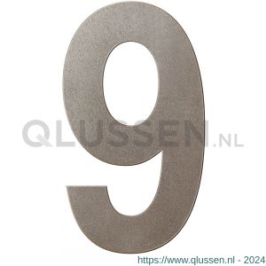 GPF Bouwbeslag Anastasius 9800.A3.0400-9 huisnummer 9 400 mm Mocca blend GPF9800A30400-9