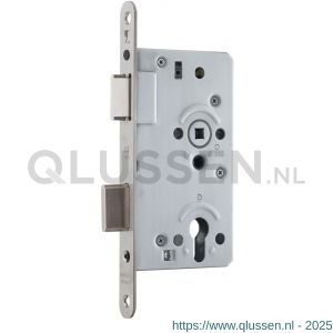 GPF Bouwbeslag RVS 0130.09 PC72 dag en nacht slot PC72 RVS U voorplaat afgerond 235x20x3 mm doornmaat 60 mm DIN links-rechts RVS geborsteld GPF013009042