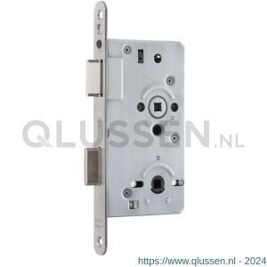 GPF Bouwbeslag RVS 0130.09 WC72/8 vrij en bezet slot WC72/8 RVS U voorplaat afgerond 235x20x3 mm doornmaat 60 mm DIN links-rechts RVS geborsteld GPF013009872