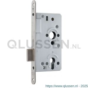 GPF Bouwbeslag RVS 0131.09 PC72 zonder krukgat kastslot PC72 RVS U voorplaat afgerond 235x20x3 mm doornmaat 60 mm RVS geborsteld GPF013109042