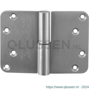 GPF Bouwbeslag RVS 0352.09 GPF0352.09 GPF paumelle 89x127 mm DIN links ronde hoek draagvermogen bij 2 stuks 80 kg hardstalen kogel RVS geborsteld GPF035209500