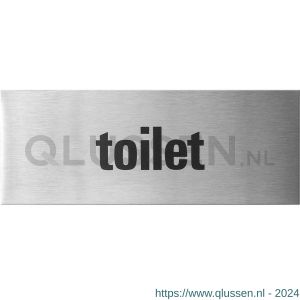 GPF Bouwbeslag RVS 0401.09.0004 deurbordje Toilet rechthoekig 50x130x1 mm zelfklevend RVS geborsteld GPF0401090004