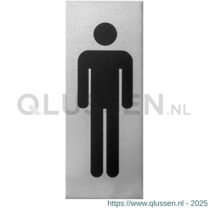 GPF Bouwbeslag aluminium 0402.80.0001 pictogram Heren rechthoekig 130x50x0,5 mm zelfklevend aluminium GPF0402800001