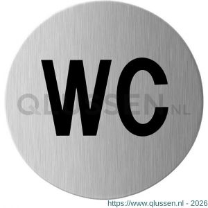 GPF Bouwbeslag RVS 0415.09 toiletbord WC rond 75 mm zelfklevend RVS geborsteld GPF041509830