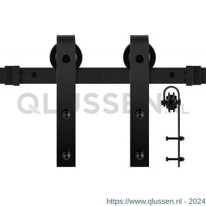 GPF Bouwbeslag ZwartWit 0500.61 schuifdeursysteem Lanka 300 cm (2x 150 cm schuifdeurrail) zwart GPF050061300