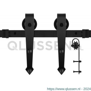 GPF Bouwbeslag ZwartWit 0504.61 schuifdeursysteem Nuoli zwart 220 cm zwart GPF050461220