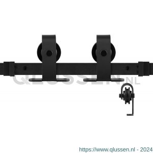 GPF Bouwbeslag ZwartWit 0508.61 schuifdeursysteem Mutka 150 cm zwart GPF050861150