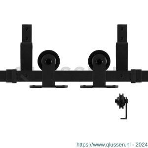 GPF Bouwbeslag ZwartWit 0560.61 dubbel schuifdeursysteem Osa zwart 150 cm zwart GPF056061150