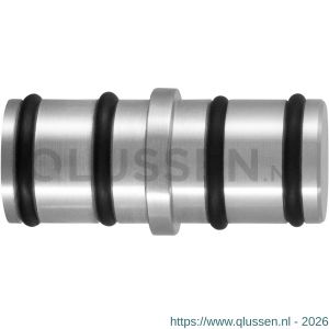 GPF Bouwbeslag RVS 0587.09 koppelstuk ronde rail voor schuifdeursysteem RVS RVS geborsteld GPF058709000