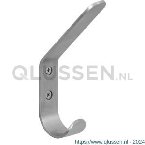 GPF Bouwbeslag RVS 0820.09 jashaak en hoedhaak 125x21x75 mm RVS geborsteld GPF082009000