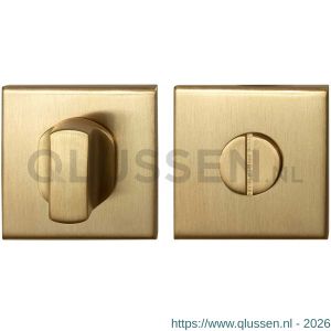 GPF Bouwbeslag PVD 0910.02P4 toiletgarnituur vierkant 50x50x8 mm stift 8 mm grote knop PVD mat messing GPF0910021P4