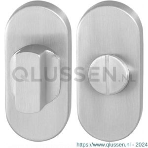 GPF Bouwbeslag RVS 0910.04 toiletgarnituur ovaal 70x32 mm stift 8 mm grote knop RVS geborsteld GPF091004110