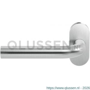 GPF Bouwbeslag RVS 1000.09-04L GPF1000.04L Aka deurkruk gatdeel op ovaal rozet RVS 70x32x10 mm linkswijzend RVS geborsteld GPF1000090200-04