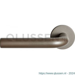 GPF Bouwbeslag Anastasius 1000.A3-00 L/R Aka L-model 19 mm deurkruk gatdeel op ronde rozet 50x8 mm links-rechtswijzend Mocca blend GPF1000A30200-00