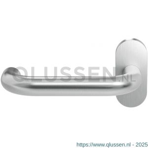 GPF Bouwbeslag RVS 1005.09-04L GPF1005.04L Hoa deurkruk gatdeel op ovaal rozet 70x32x10 mm linkswijzend RVS geborsteld GPF1005090200-04