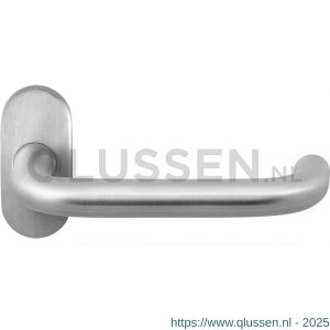 GPF Bouwbeslag RVS 1006.09-04 GPF1006.04 Hoa deurkruk op ovaal rozet 70x32x10 mm RVS geborsteld GPF1006090100-04