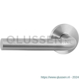 GPF Bouwbeslag Entree 100VRL L-model 19 mm deurkruk gatdeel op rozet 53x6 mm linkswijzend RVS mat geborsteld GPF100VR0200