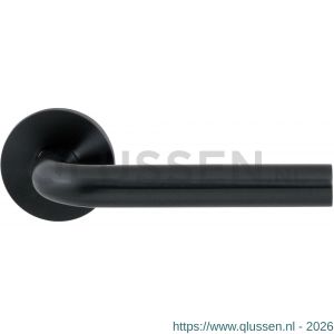 GPF Bouwbeslag Entree 100VRP1R L-model 19 mm deurkruk gatdeel op rozet 53x6,5 mm rechtswijzend PVD antraciet GPF100VR0300P1