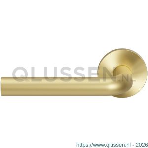 GPF Bouwbeslag Entree 100VRP4L L-model 19 mm deurkruk gatdeel op rozet 53x6,5 mm linkswijzend PVD mat messing GPF100VR0200P4