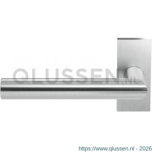 GPF Bouwbeslag RVS 1015.09-01L GPF1015.01L Toi deurkruk gatdeel op rechthoekige rozet RVS 70x32x10 mm linkswijzend RVS geborsteld GPF1015090200-01