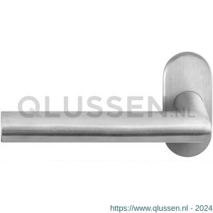 GPF Bouwbeslag RVS 1015.09-04L GPF1015.04L Toi deurkruk gatdeel op ovaal rozet RVS 70x32x10 mm linkswijzend RVS geborsteld GPF1015090200-04