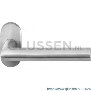 GPF Bouwbeslag RVS 1015.09-04 Toi deurkruk op ovale rozet 70x32x10 mm RVS mat geborsteld GPF1015090100-04