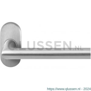 GPF Bouwbeslag RVS 1016.09-04 GPF1016.04 Toi deurkruk op ovaal rozet RVS 70x32x10 mm RVS geborsteld GPF1016090100-04