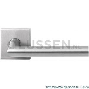 GPF Bouwbeslag RVS 1016.09-02R Toi deurkruk gatdeel op vierkante rozet 50x50x8 mm rechtswijzend RVS mat geborsteld GPF1016090300-02