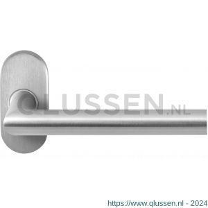 GPF Bouwbeslag RVS 1016.09-04R Toi deurkruk gatdeel op ovale rozet 70x32x10 mm rechtswijzend RVS mat geborsteld GPF1016090300-04