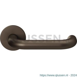 GPF Bouwbeslag Entree 105VRA1R U-model 19 mm deurkruk gatdeel op rozet 53x6,5 mm rechtswijzend Dark blend GPF105VR0300A1